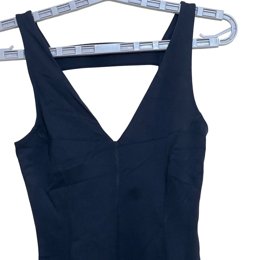 Free People Movement Jumpsuit Women XS Black Excellence Sleeveless V-Neck
